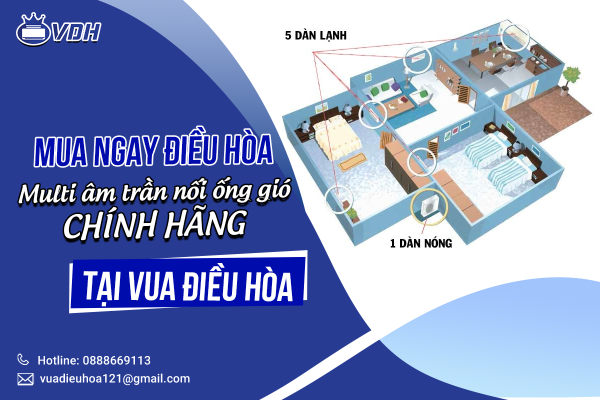 Điều Hòa Multi Âm Trần Nối Ống Gió Là Điều Hòa Như Thế Nào? Có Nên Đầu Tư Hay Không?